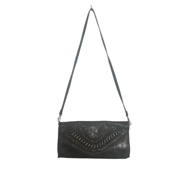 Nicole by Nicolle Millar vintage clutch crossbody gray with silver hardware bag - Picture 1 of 6